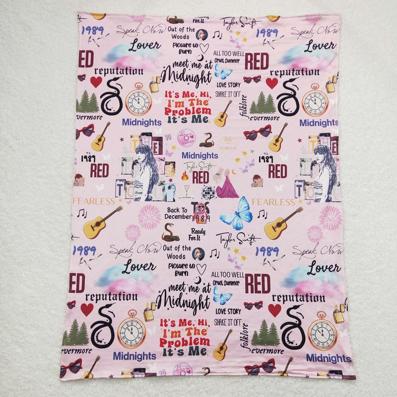 BL0124 pink baby blanket
