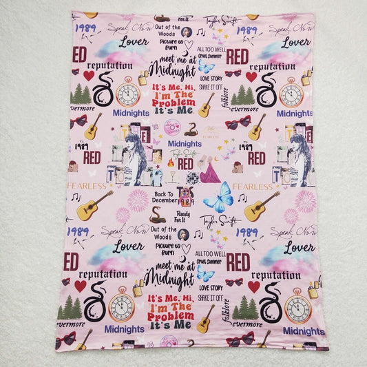 BL0124 pink baby blanket