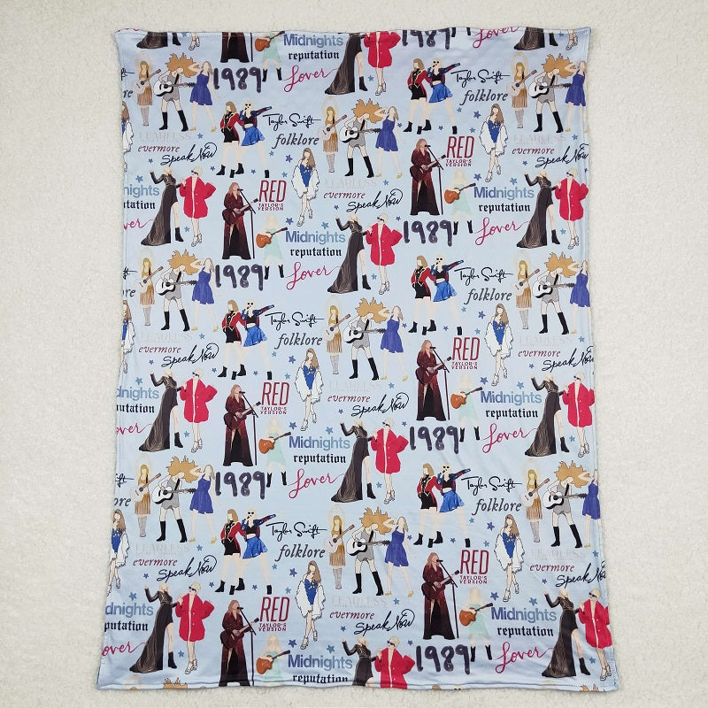 BL0125 blue baby blanket