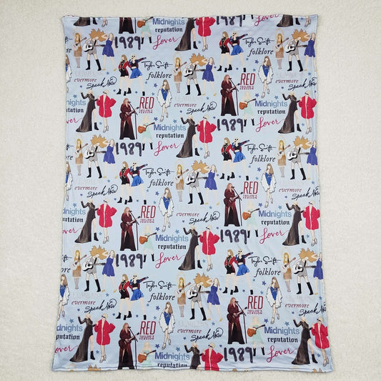 BL0125 blue baby blanket