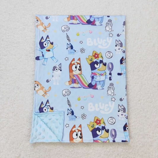 BL0131 blue baby blanket