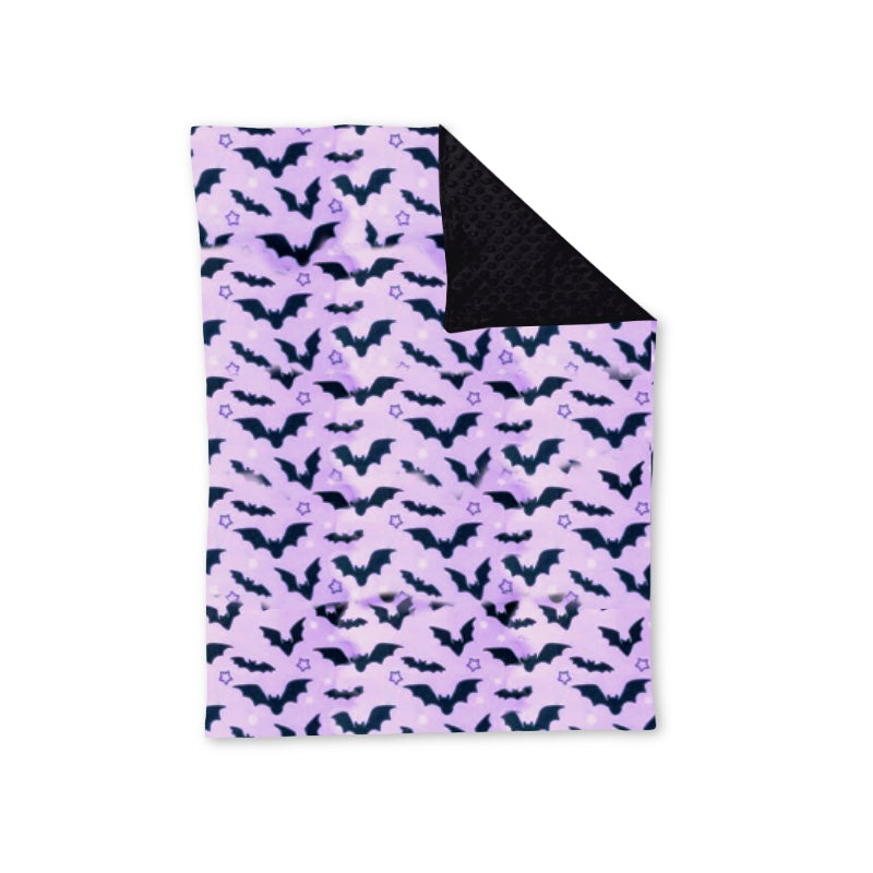 pre-order BL0137 Halloween Bat Purple Baby Blanket
