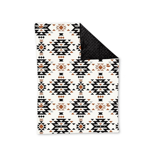 presale BL0155  Geometric Beige and Black Baby Blanket 2024 8.24