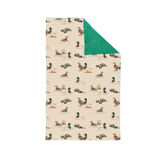 presale BL0156  Duck Brown Green Baby Blanket 2024 8.24