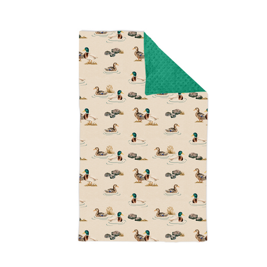 presale BL0156 Duck Brown Green Baby Blanket 2024 8.24
