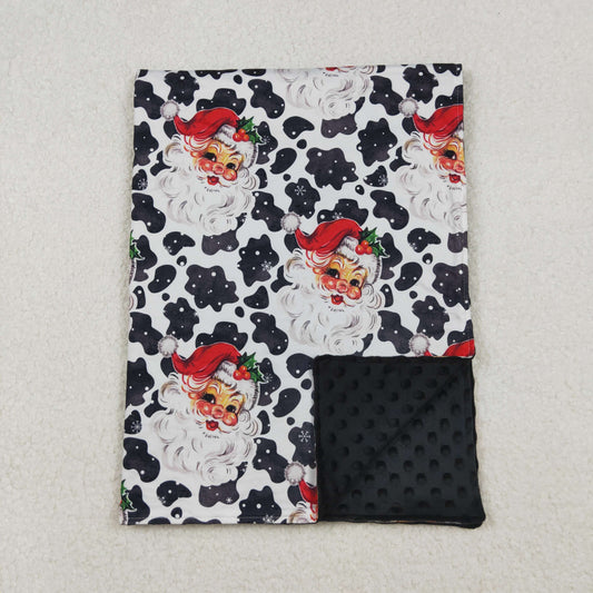 BL0158  Cow Pattern Santa Black and White Baby Blanket  D 1020
