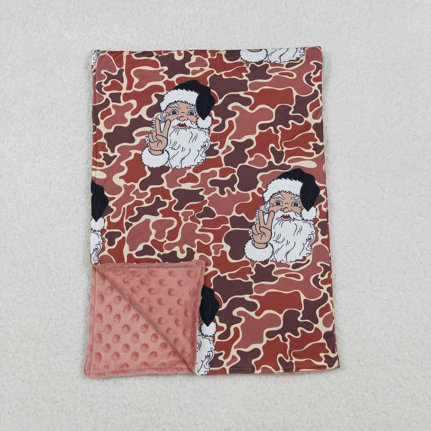 BL0162  Santa Brown Camouflage Baby Blanket   D 1022
