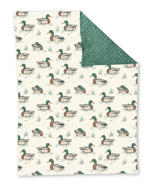 presale BL0166  Duck Light Beige Green Baby Blanket  2024 8.29