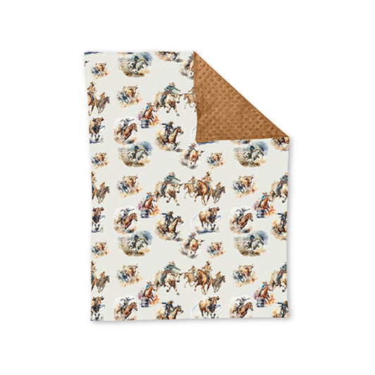 presale BL0171 Horse Riding Brown Baby Blanket 2024 8.30