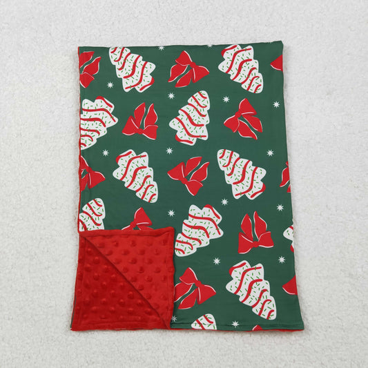 BL0172  Baby Toddler Children Christmas Tree Cake Bows Minky Blankets D 1021