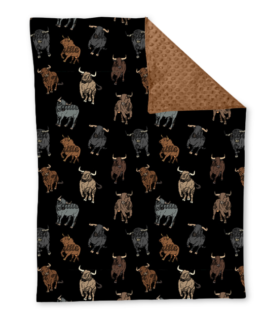 presale BL0174 Cow Brown Black Baby Blanket 2024 .9.4