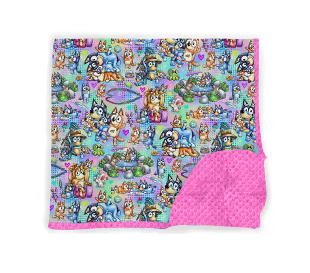 presale BL0192 Cartoon Dog Love Heart Colored Baby Blanket2024  11.22