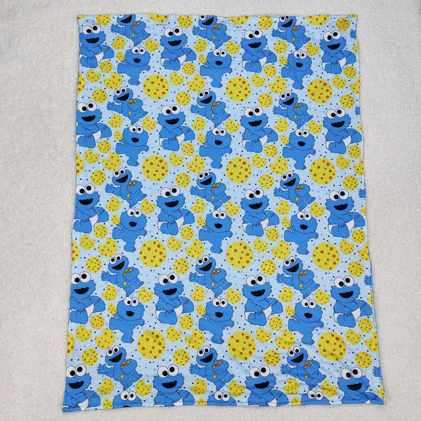 BL0195  Baby Toddler Kids Cartoon Blue Street Cookie Minky Blankets D 3.10