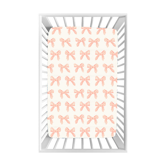 presale BL0198 Baby Toddler Girls Pink Bows Bed Sheets 2025 2.15