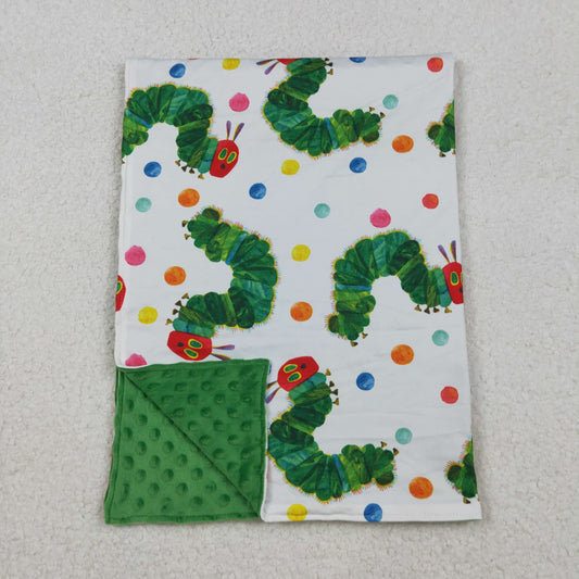 BL0202 Baby Kids Green Caterpillar Blankets D 1021
