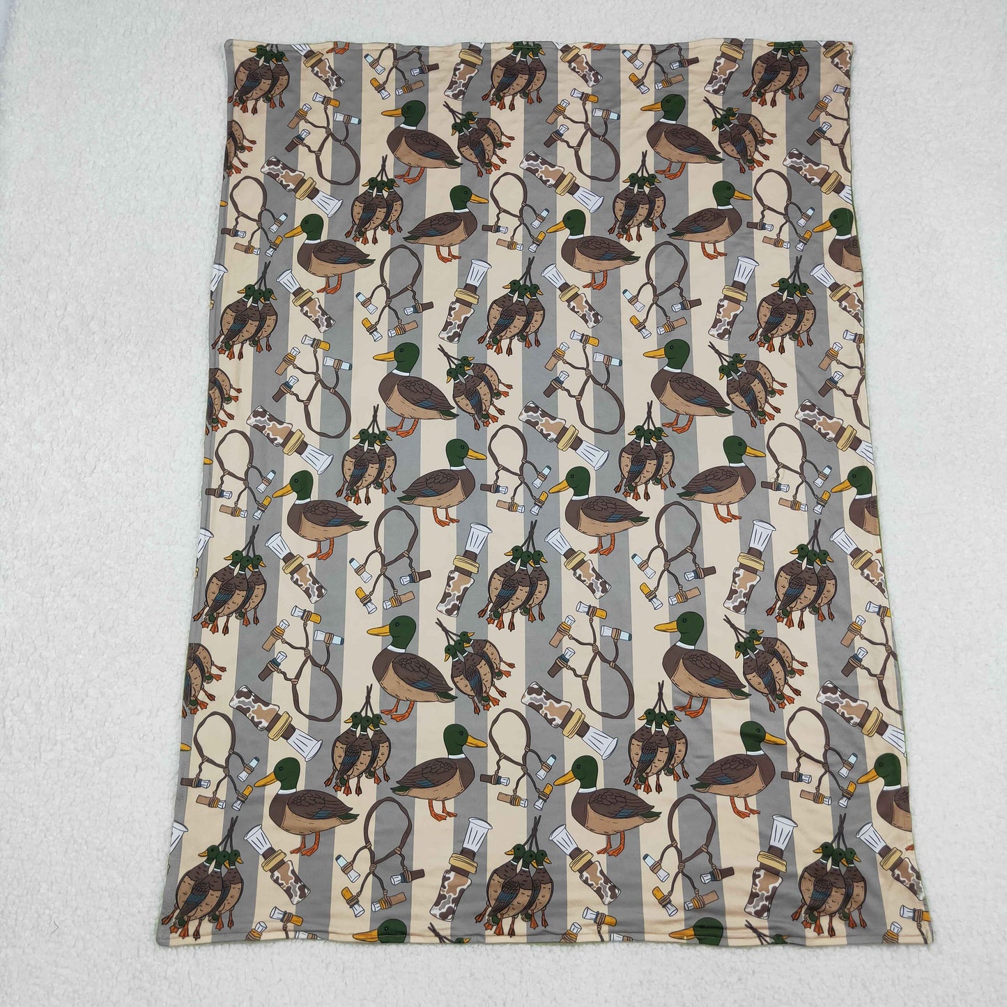 BL0211  Baby Kids Green Ducks Calls Western Blankets