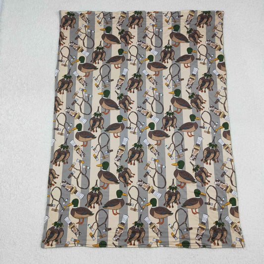 BL0211 Baby Kids Green Ducks Calls Western Blankets D927