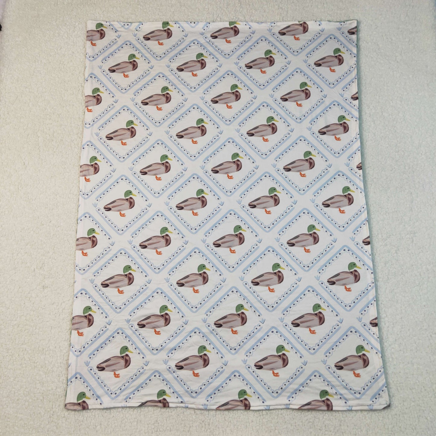 BL0213  Baby Kids Green Ducks Western Blankets