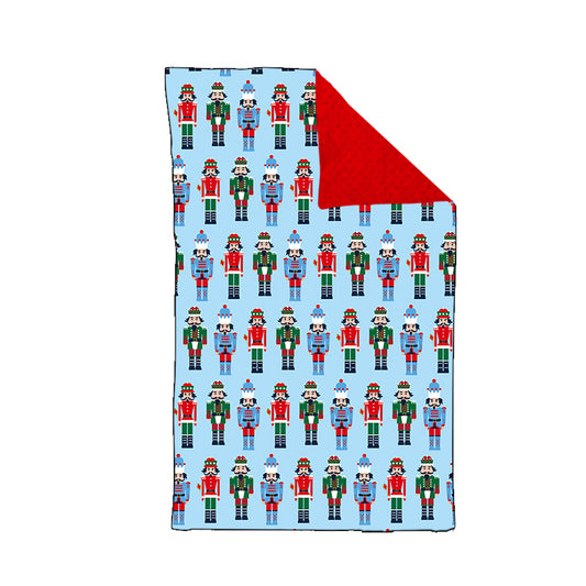 presale BL0228 Baby Kids Blue Soldiers Checked Blankets  D 918