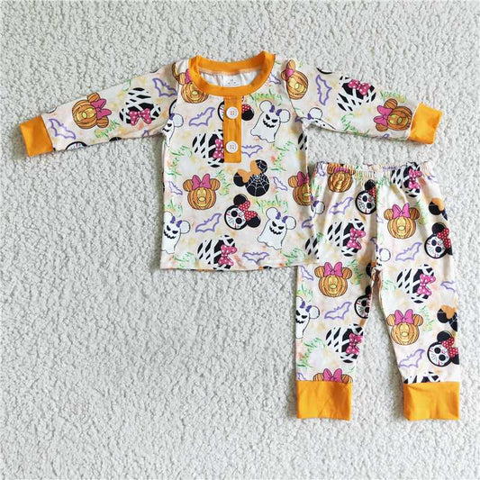 BLP0026 Boys Halloween Cartoon Long Sleeve and Pants Suit