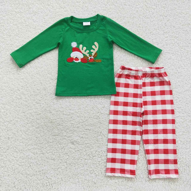 BLP0203 Boys Embroidery X-mas Santa Boutique Outfit