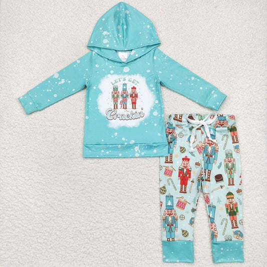 BLP0231 Kids Boys Christmas Nutcracker Hoodie Set D 1101