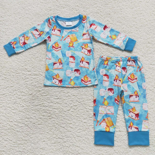 BLP0303 Flashlight Torch Cup Blue Long Sleeve Pants Suit