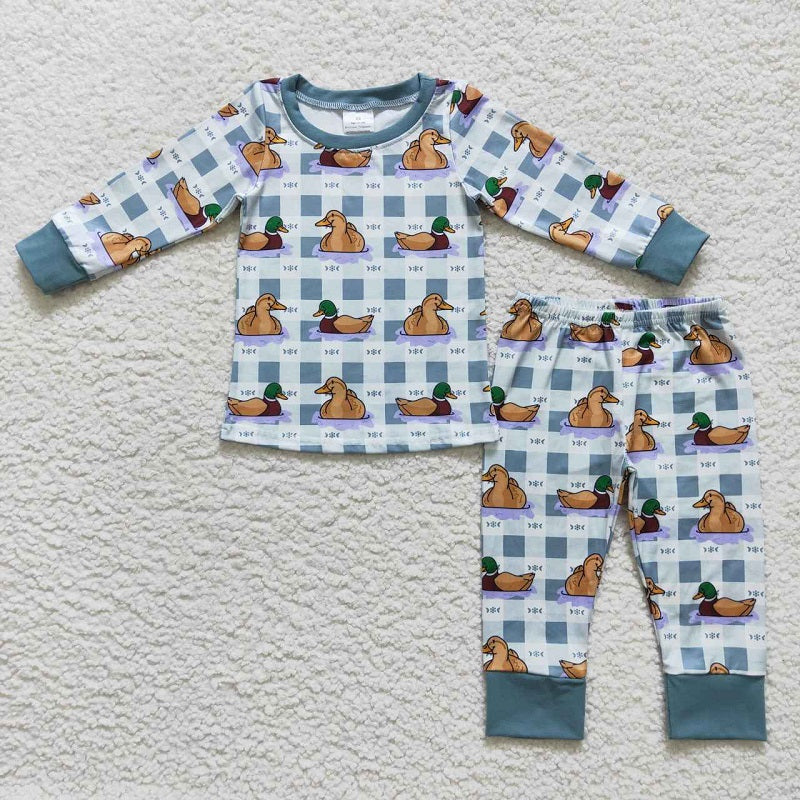 BLP0329 Baby Boys Mmallard Long Sleeve Pajama Set