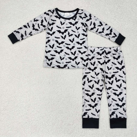 BLP0520 Bamboo Halloween Bat Long Sleeve Pants Pajama Set