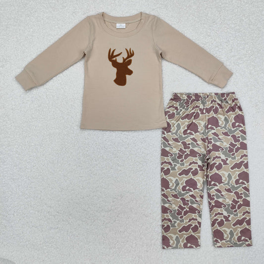 BLP0530 Deer head long sleeve camouflage trousers suit