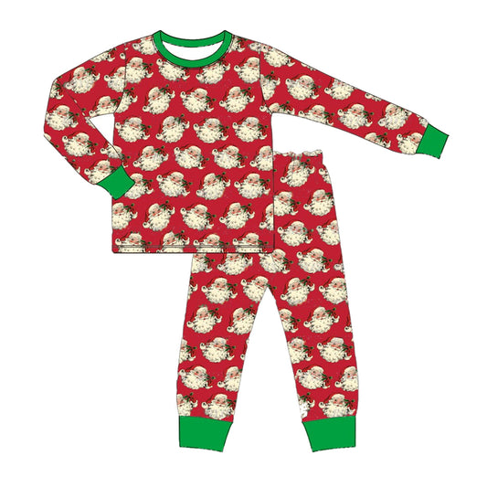 presale BLP0560 Santa Claus red and green long-sleeved trousers pajama set