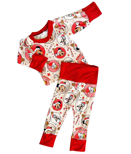 presale BLP0573 Christmas cartoon star beige long-sleeved trousers pajamas set