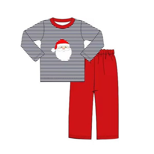 presale BLP0589 Santa Claus Striped Long Sleeve Red Pants Suit