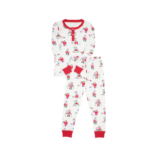 presale BLP0624 Santa Claus Toy Car Long Sleeve Long Pants Pajama Set