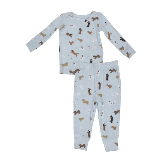 presale BLP0655 Puppy Blue Long Sleeve Long Pants Pajama Set