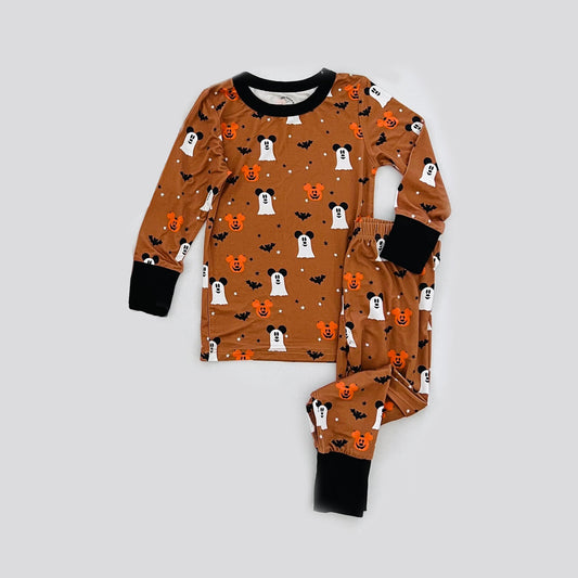 presale BLP0711  Halloween Bat Brown Long Sleeve Long Pants Pajama Set  2024 7.17