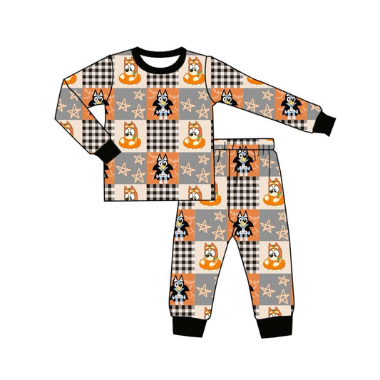 presale BLP0728 Plaid Halloween Long Sleeve Long Pants Pajama Set 2024 7.17