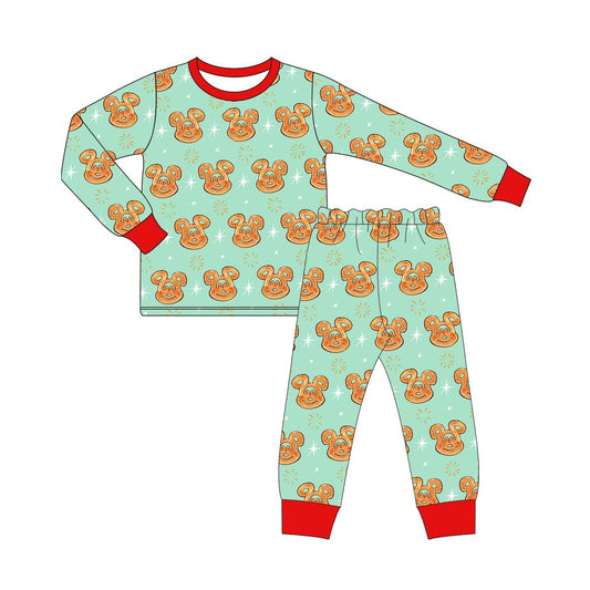 presale BLP0732 Christmas Green Long Sleeve Long Pants Pajama Set 2024 7.17