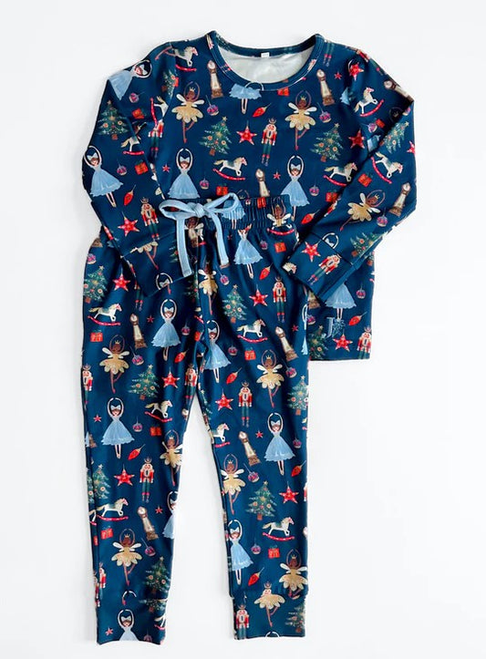 presale BLP0750 Christmas navy blue long-sleeved trousers pajamas set  2024 7.20