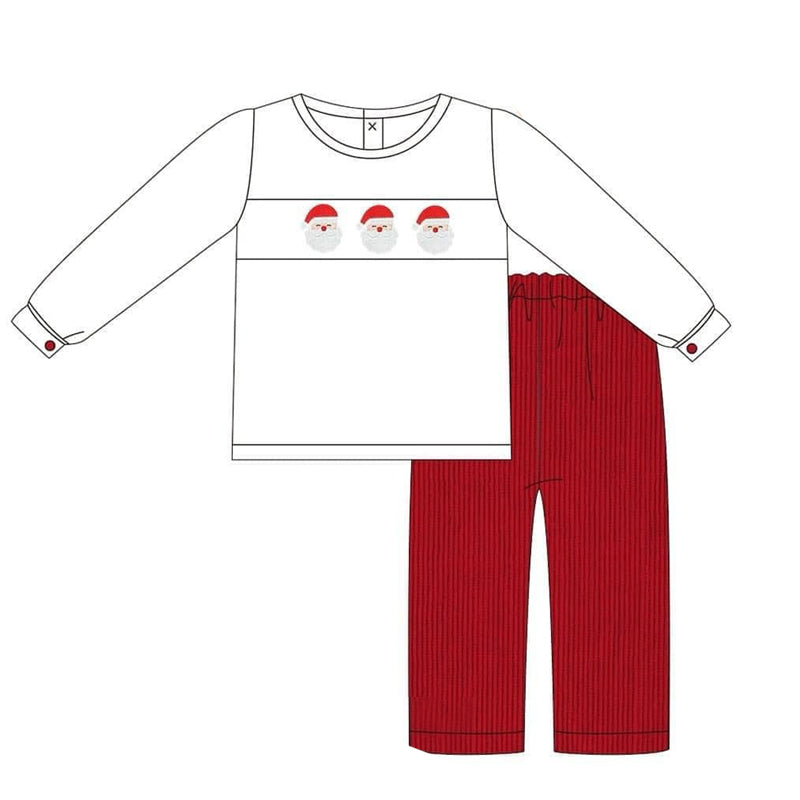 presale BLP0758  Santa Claus white long sleeve red trousers suit 2024 7.22