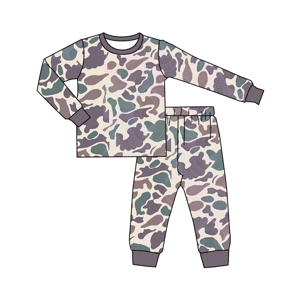 presale BLP0790 Camouflage Light Purple Long Sleeve Long Pants Pajama Set 2024 7.30