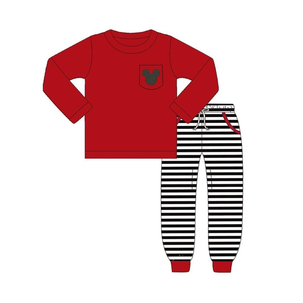 presale BLP0796 Pocket Red Long Sleeve Striped Trousers Suit 2024 7.31