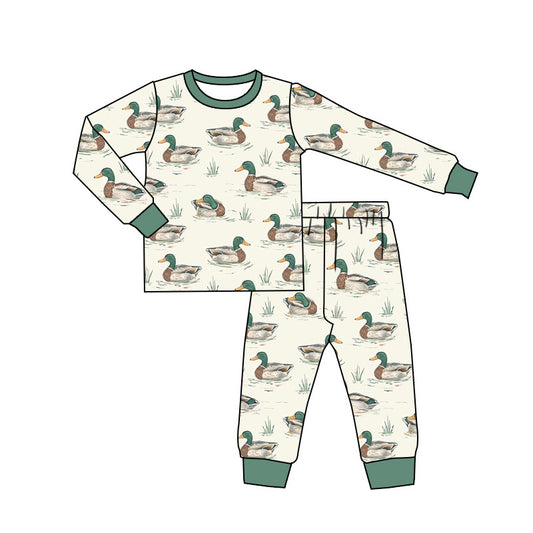 presale BLP0833 Duck Swim Beige Long Sleeve Long Pants Pajama Set  2024 8.7