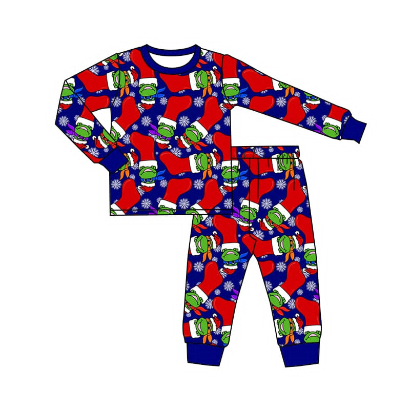 presale BLP0870 Cartoon blue long-sleeved trousers pajamas set  2024 8.21