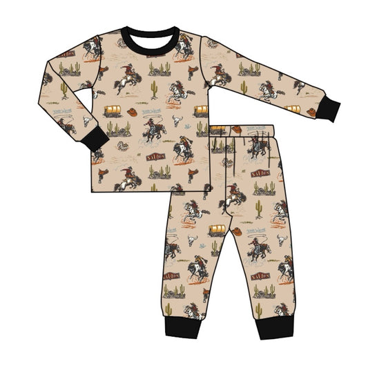 presale BLP0916 Horse Riding Brown Long Sleeve Long Pants Pajama Set 2024 9.2