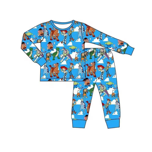 presale BLP0929 White Cloud Blue Long Sleeve Long Pants Pajama Set 2024 9.5
