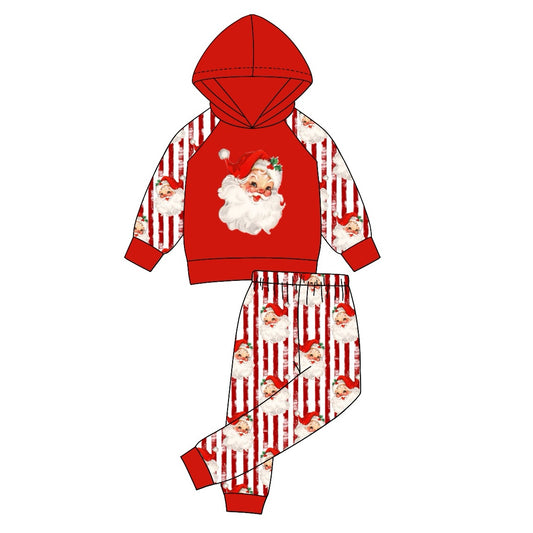 presale BLP0931 Santa Claus Stripe Red Hooded Long Sleeve Pants Suit 2024 9.5