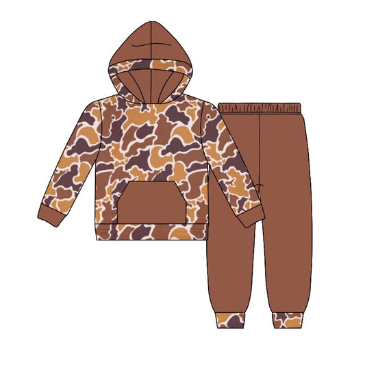 presale BLP0965 Pocket Camouflage Yellow Brown Hooded Long Sleeve Pants Set 2024 9.18