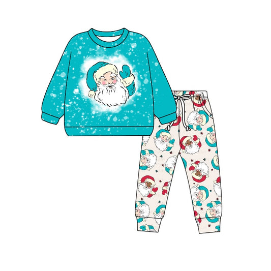 presale BLP0984 Santa Claus blue long sleeve beige pants suit   2024 9.19