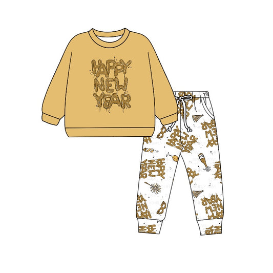 presale BLP0987 Yellow long-sleeved white trousers suit  2024 9.19